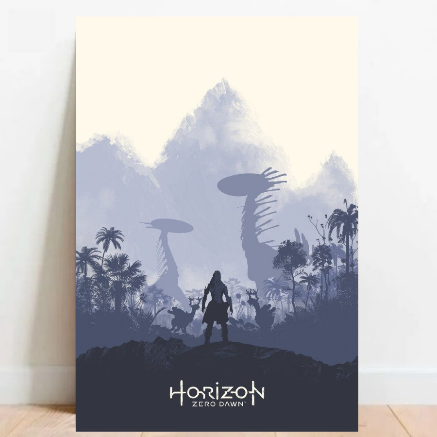 Quadro Placa decorativa Geek Gamer Horizon zero dawn Arte Poster A2 01