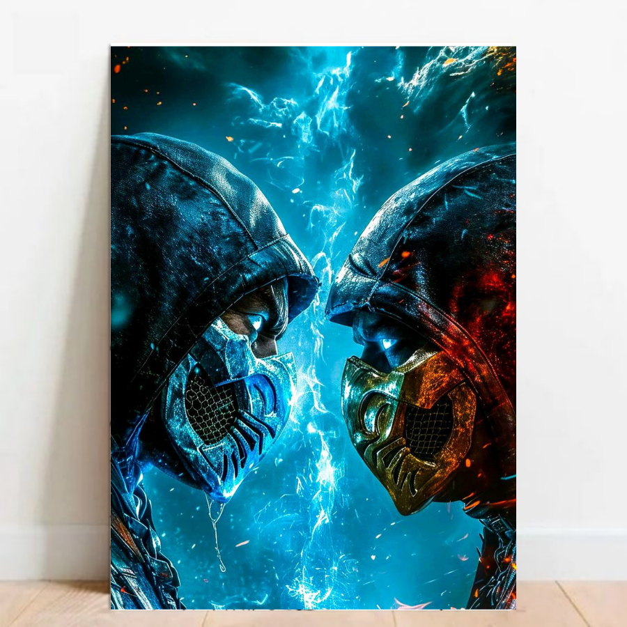 Quadro Placa decorativa Geek Gamer Mortal Kombat video games Arte Poster A2 07