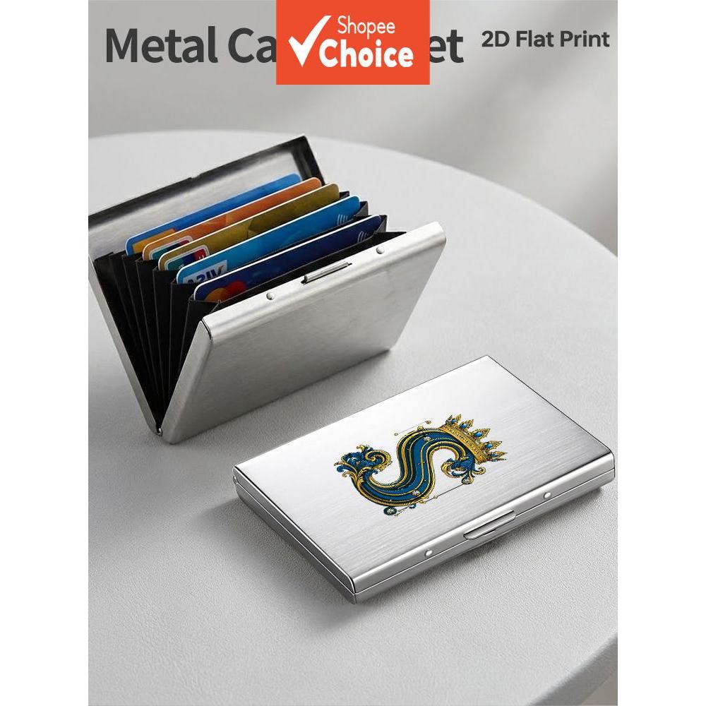 Porta-cartões de metal unissex com proteção RFID, design de abertura lateral, experiência de clipe de cartão ultrafino,