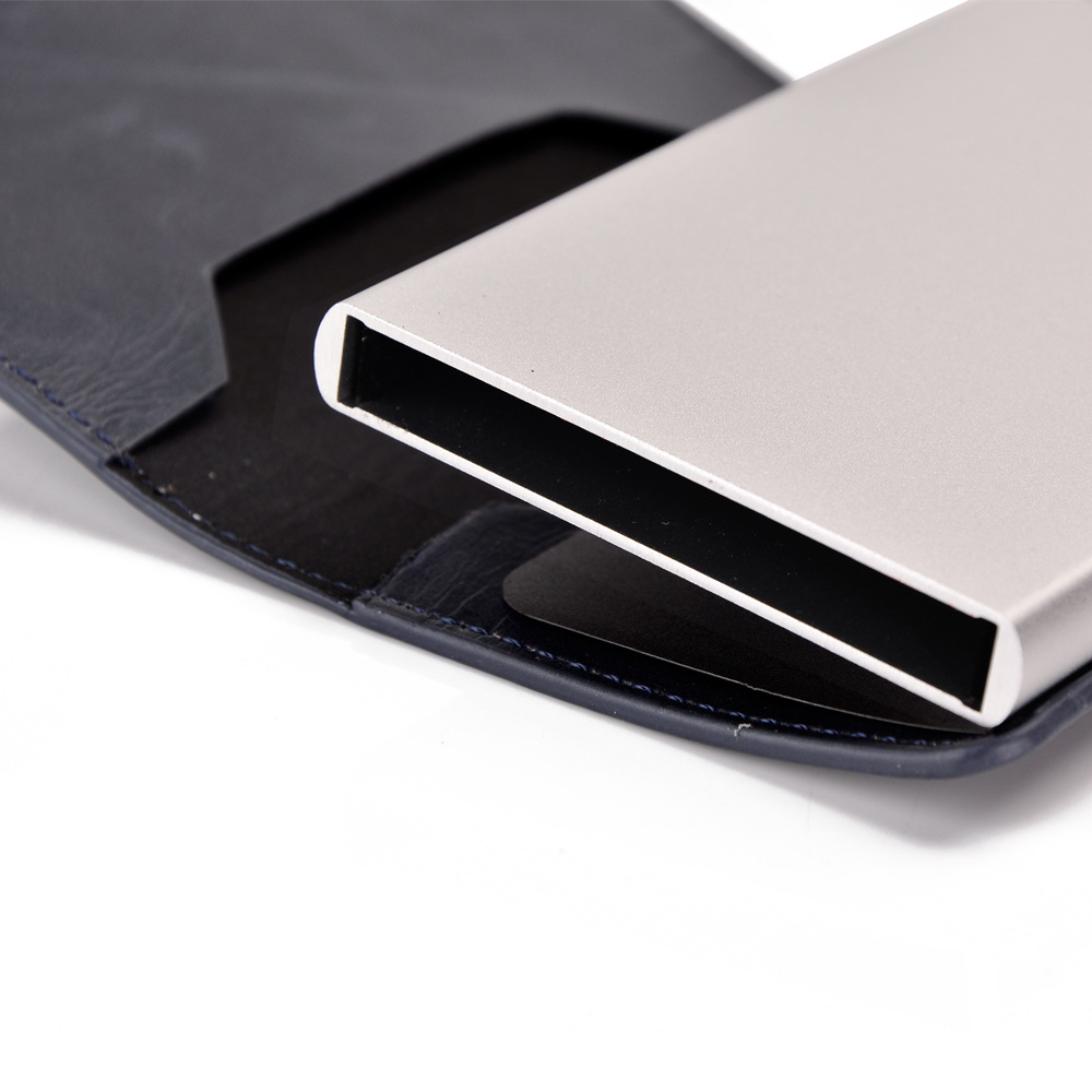 Carteira Rfid Slim Porta Cartões De Couro Antifurto Fibra Promoções