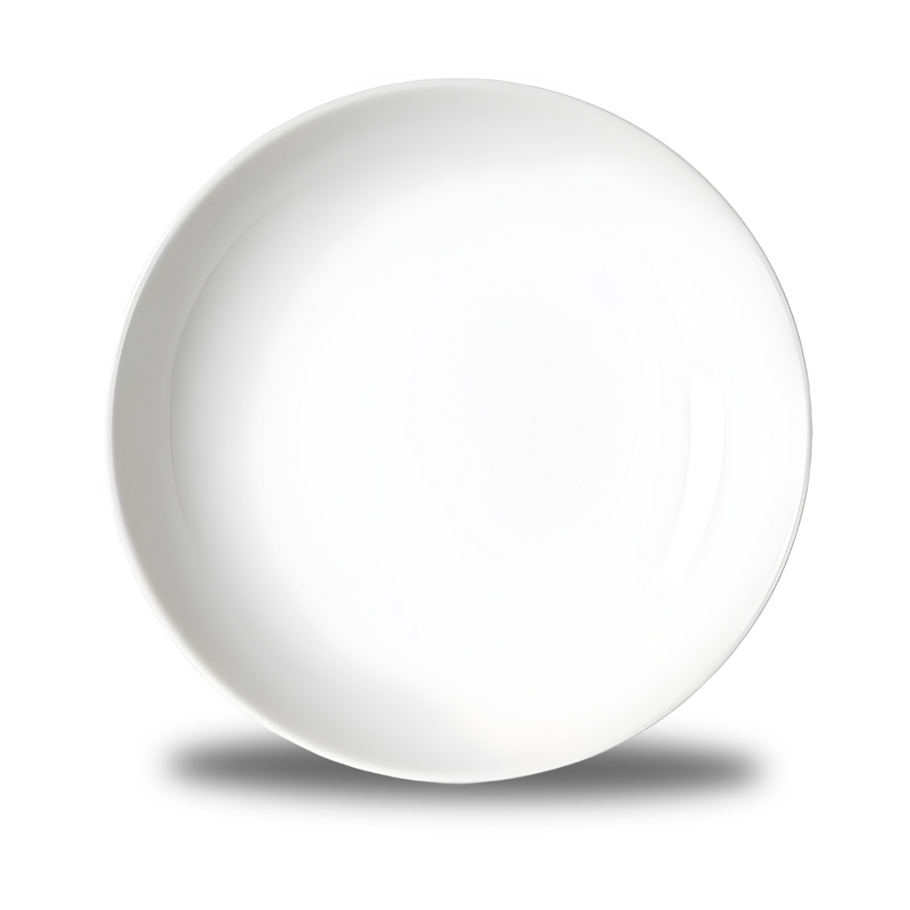 Prato Raso Opaline Blanc Temperado De Cerâmica Branco Avulso 27 cm Nadir