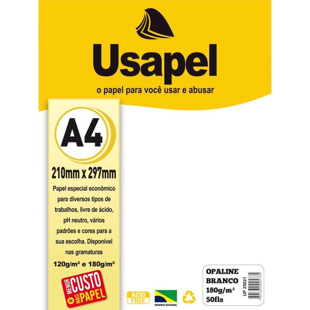 Papel A4 Opaline Usapel Branco 180G.
