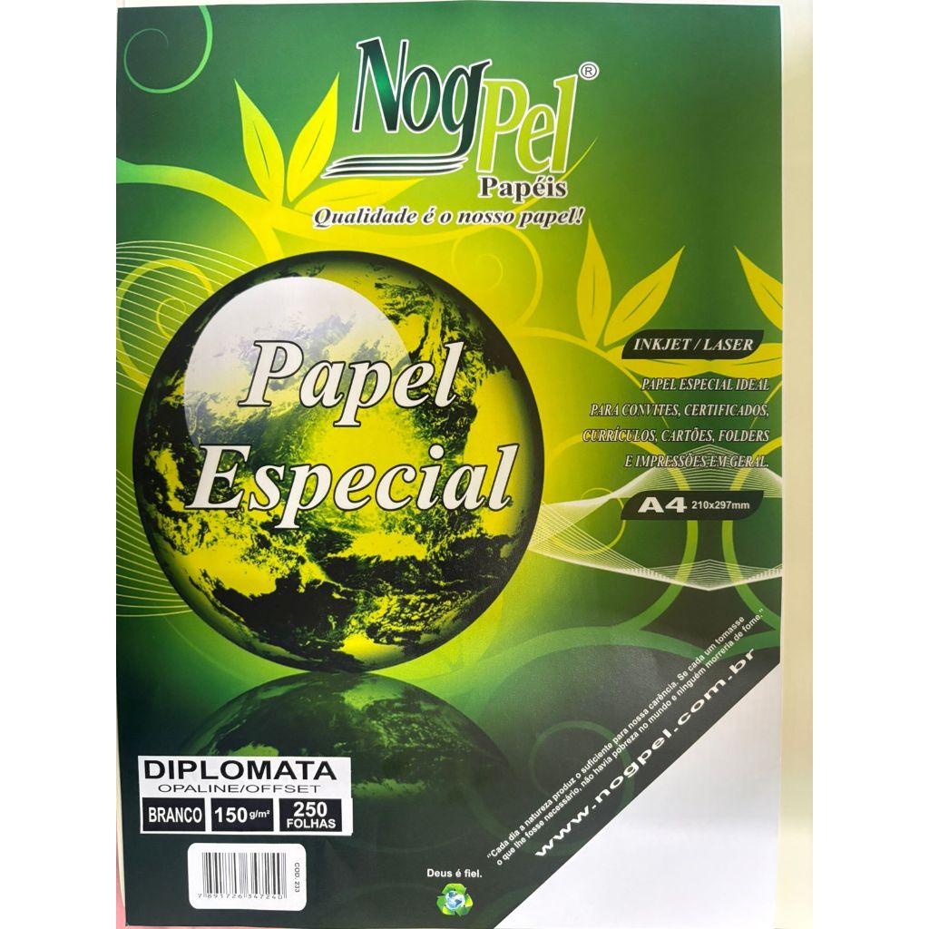 Papel Offset 150g 1000fls Opaline Especial Branco