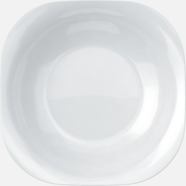 Prato Fundo Plaza 22 cm de Vidro Opaline Branco Nadir - Kit com 24 Unidades