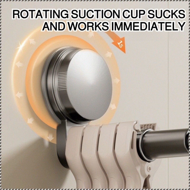 【Economize Espaço】✨ [Space Saving] JMY Retractable Clothes Hanger with Suction Cup/Wall Mounted Foldable Hanger/No Drill