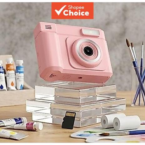 Câmera Instantânea Infantil ou Adolescente com 48MP de Alta Resolução, Zoom Digital 16x, Densidade de Impressão
