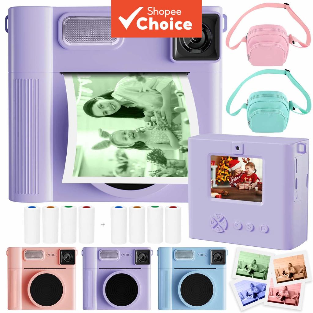 Mini Impressora Fotográfica Infantil Câmera De Impressão Instantânea 48MP Foto De Alta Resolução 1080P HD Vídeo Para Zoo