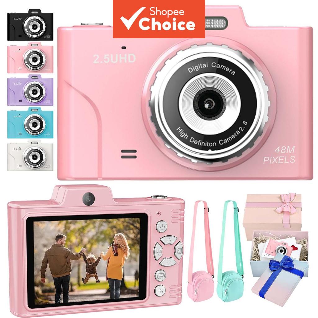 Câmera Digital Infantil Com Foto De 48MP 2.5K HD Vídeo 8X Zoom Dupla Presente Surpresa De Aniversário De Natal Para Meni
