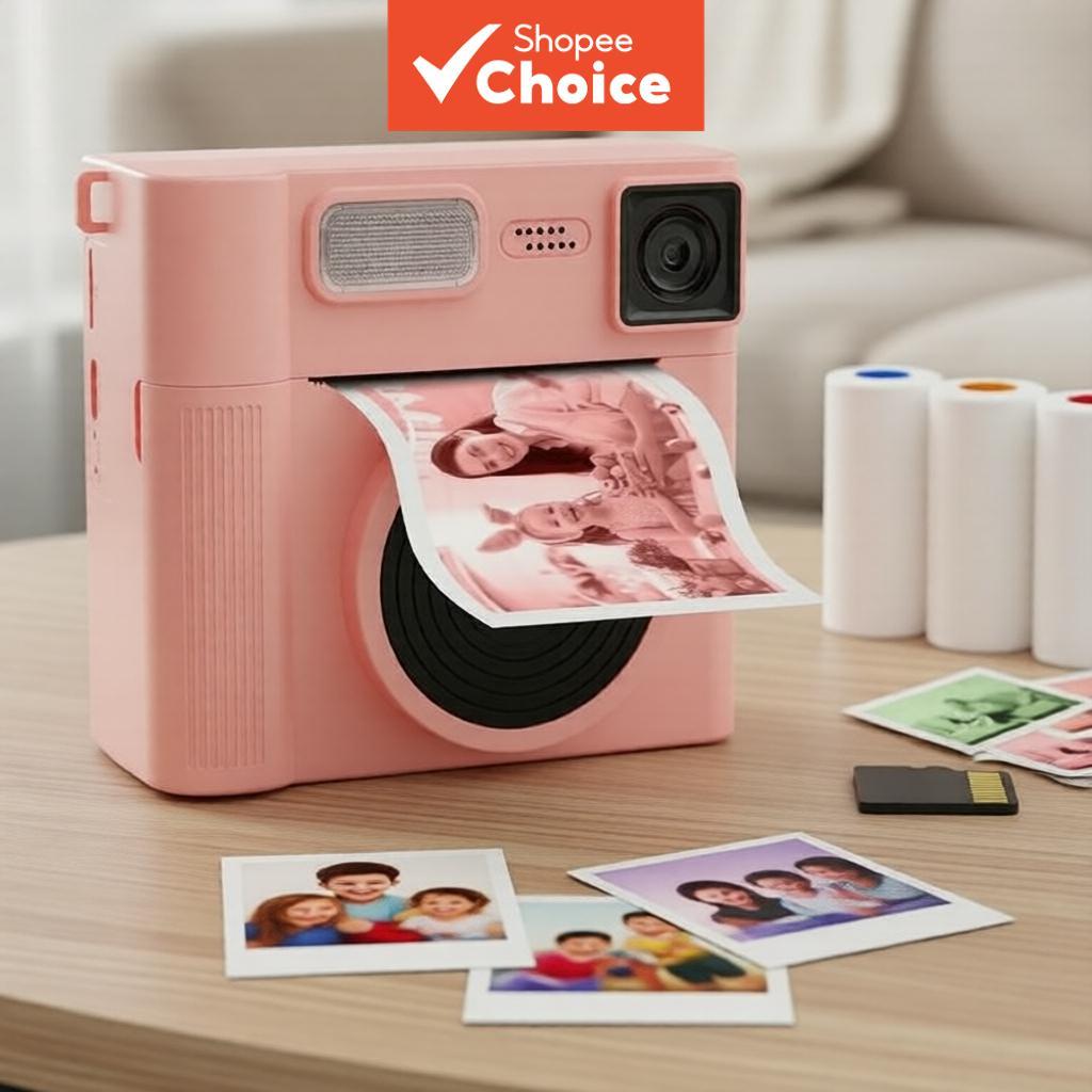 Câmera De Impressão Instantânea Infantil 1080P HD Vídeo 48MP Foto De Alta Resolução 2.4 Polegada Tela IPS Lapso De Tempo
