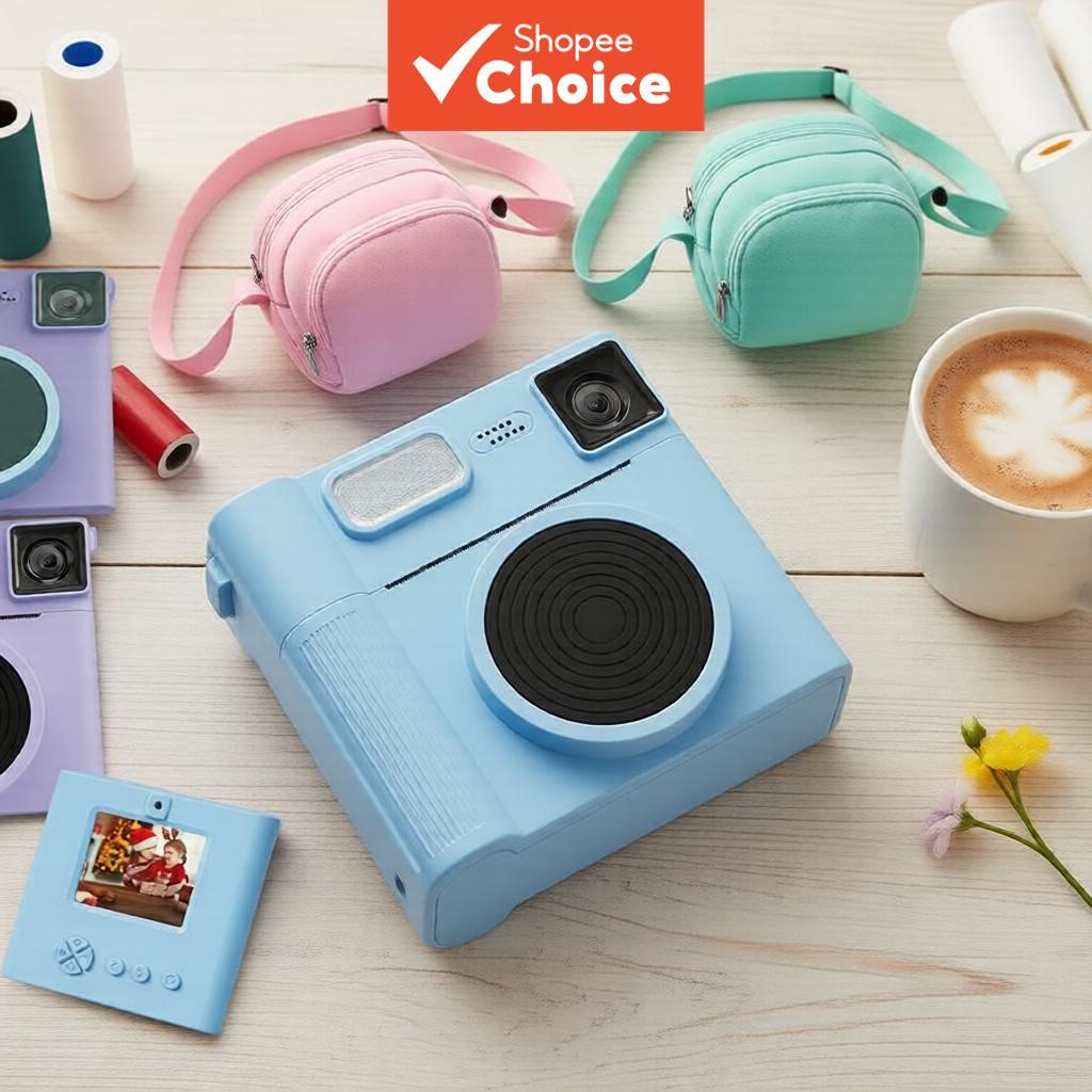 Mini Impressora Fotográfica Infantil Câmera De Impressão Instantânea 48MP Foto 1080P Vídeo Lente Dupla Selfie 2.4 Polega