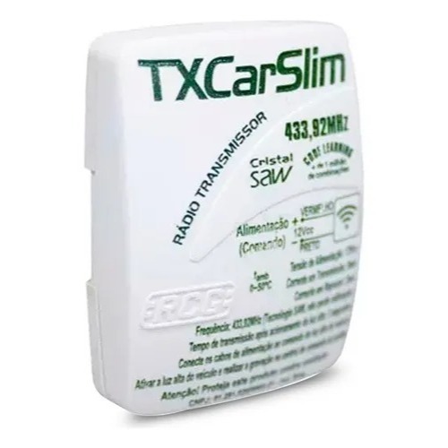 Tx Car RCG 433mhz  Aciona motor Portão Farol Alto Carro Moto 12v