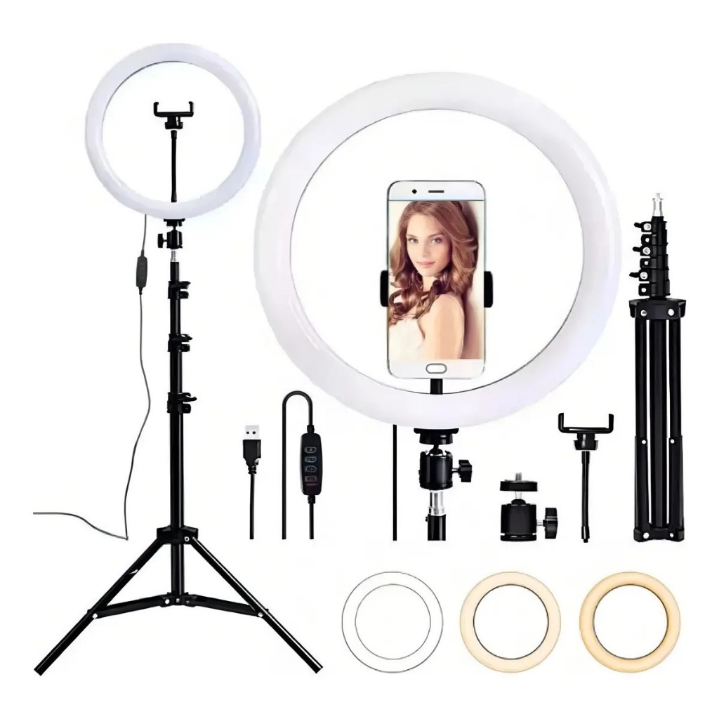 Ring Light LED Profissional MLG-080 10” Polegadas com Suporte para Celular
