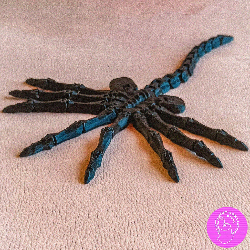Facehugger Alien Predador - Articulado - Fidget - 23 cm de comprimento x 15 cm de uma pata a outra - Colecionável