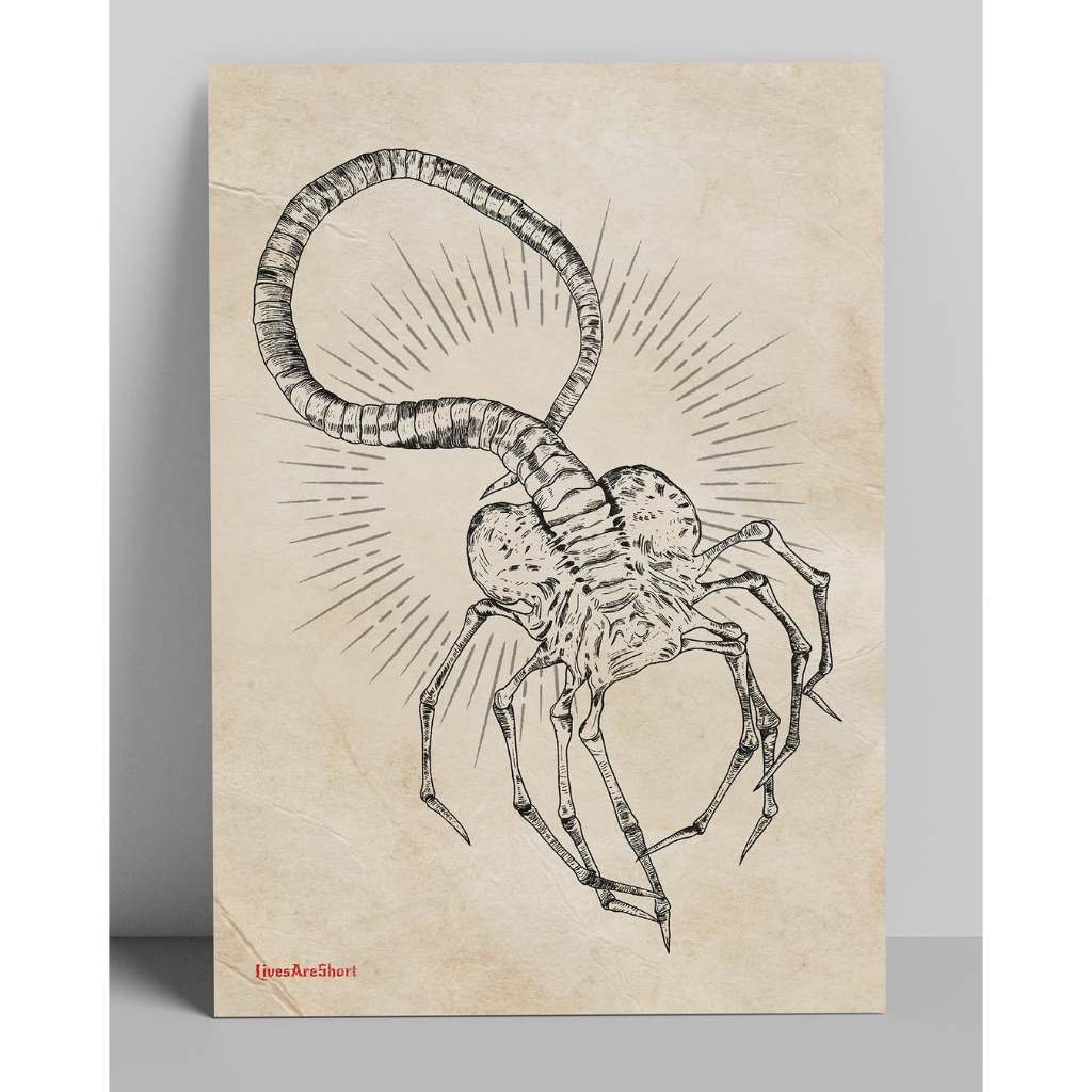 POSTER FACEHUGGER FILME ALIEN