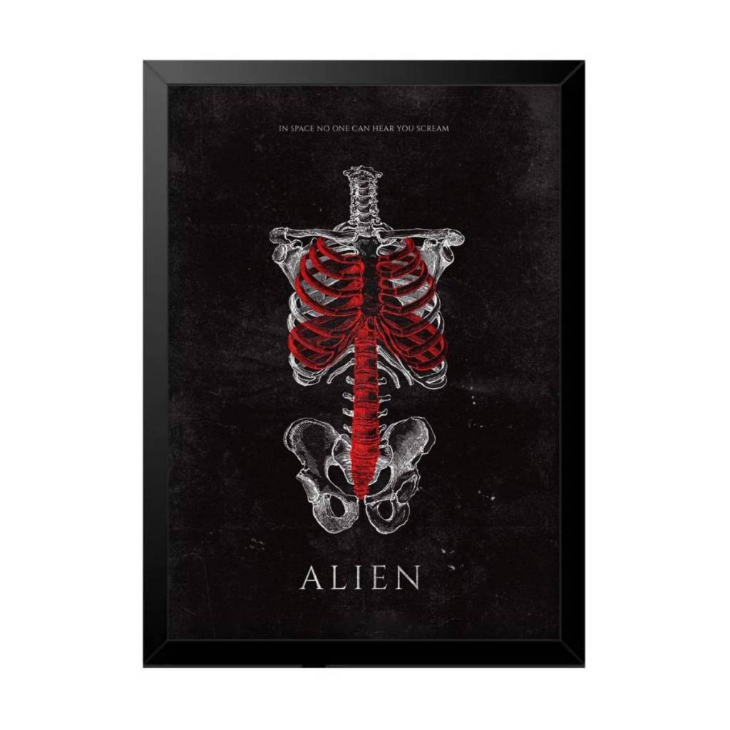 Quadro Decorativo Poster Facehugger Alien Xenomorfo Terror Espacial Sala Quarto Escritório