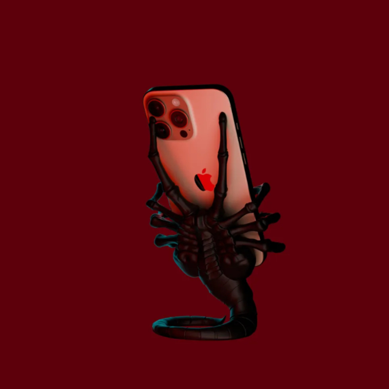 Suporte Celular Alien Facehugger Gamer Deluxe | Decoração Geek Terror | Mesa | Alien | Pixel 3D Lab