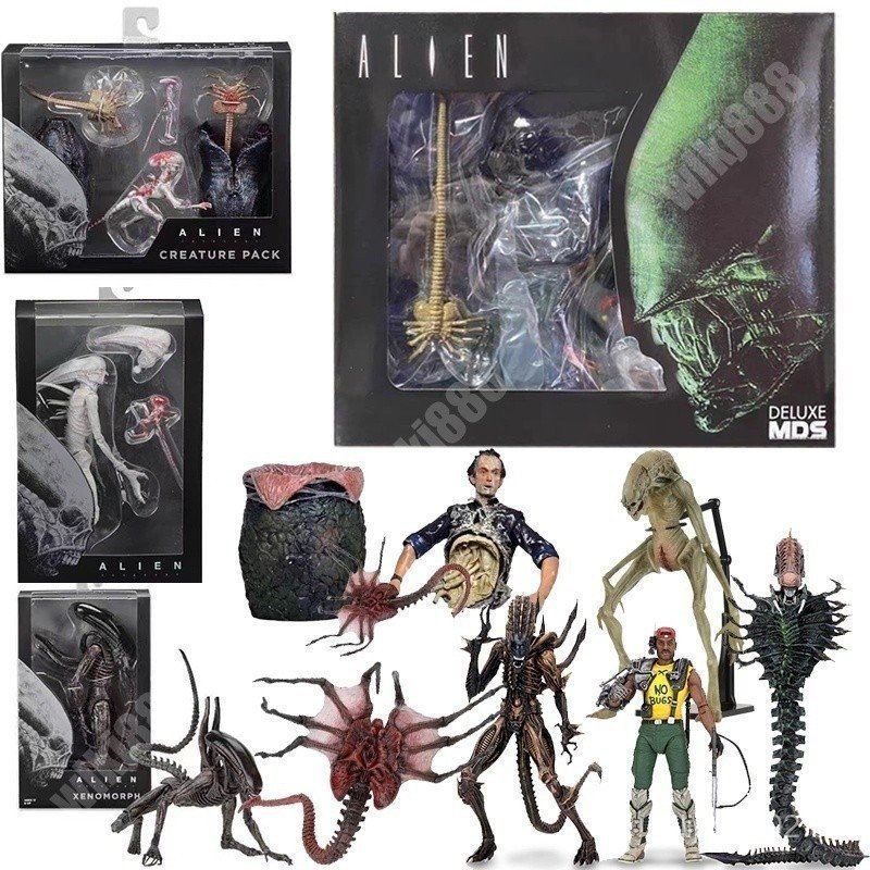 Figura de Ação NECA Alien Predator Nova MEZCO MDS Xenomorph Egg Facehugger Chestburster Newborn Kenner AVP M I455 ITEU