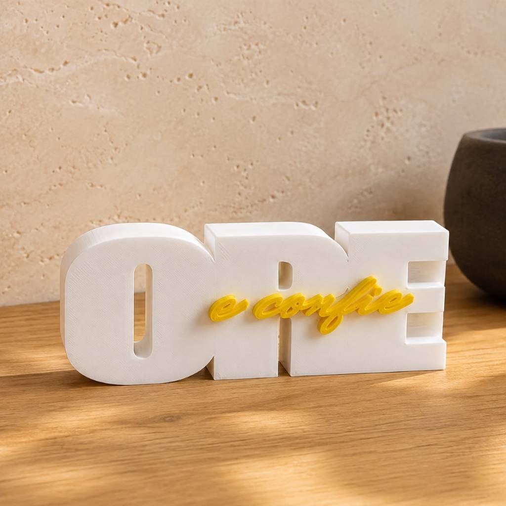 Letreiro Ore e Confie Decorativo 3D - Decoração para Casa e Bancada - Tamanho: 15cm | 20cm | 25cm