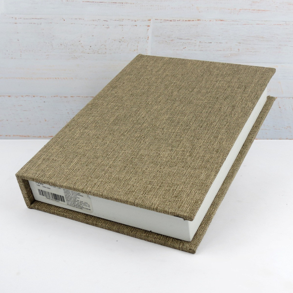 Livro Caixa Decorativo Book Minimalista Cor Capuccino 25cm
