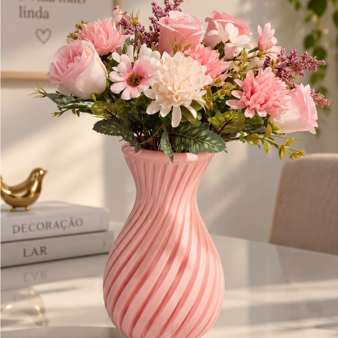 Vaso Decorativo Espiral Twist 25cm – Moderno e Elegante