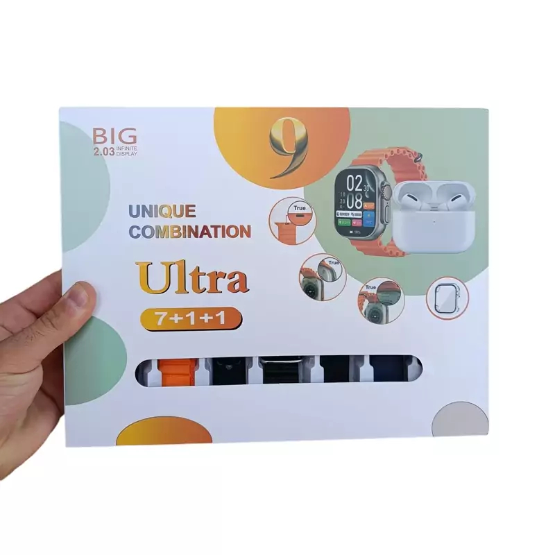 Smarwatch BIG ULTRA9 série 7+1+1 Com fone de Bluetooth QR code para baixar app Na tela do relogio
