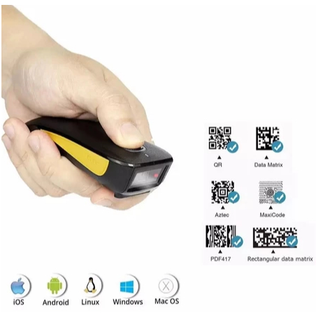 Leitor Código Barras Bolso Bluetooth 1D e 2d Qr Code O YANG  C750