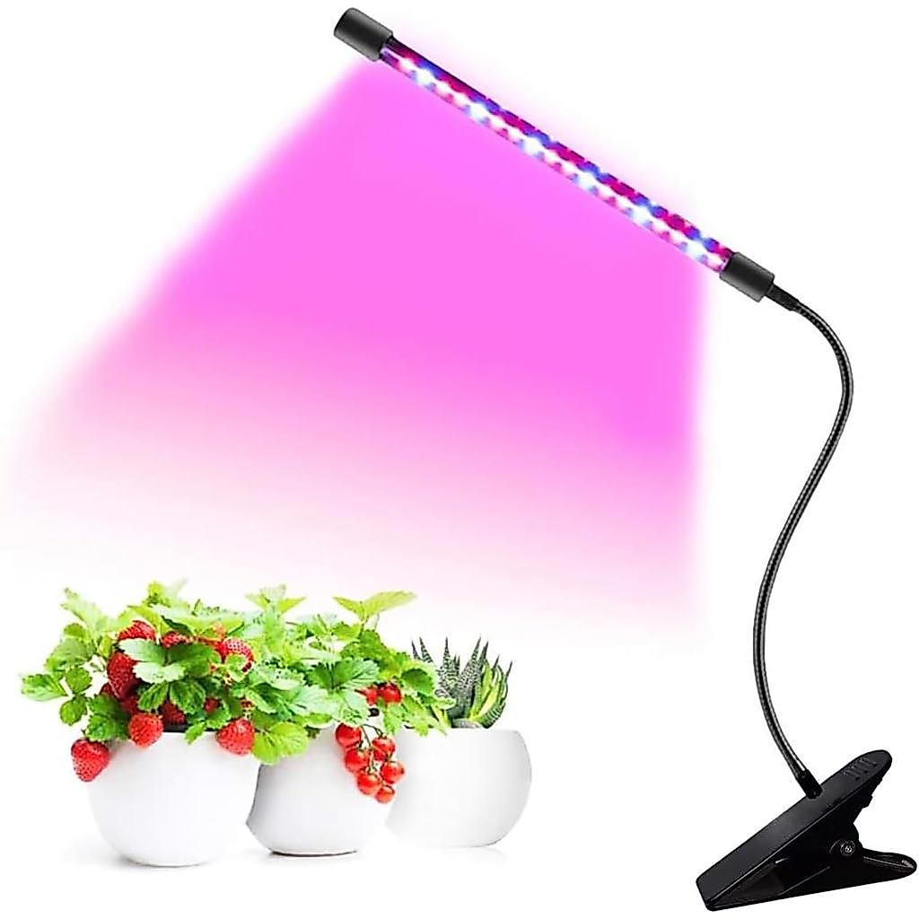 LED Grow Lights for Indoor Plants - 20 LED Full Spectrum Plant Lights, 3 Switch Modes, 3/9/12H Timer, 9 Dimmable Brightn