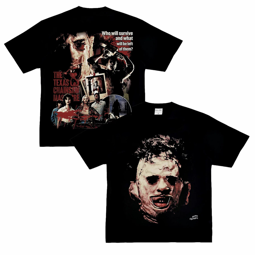 Camiseta Unissex Estampa The Texas Chainsaw Massacre, Design Terror Vintage, Confortável, Estilo Casual Horror Retrô