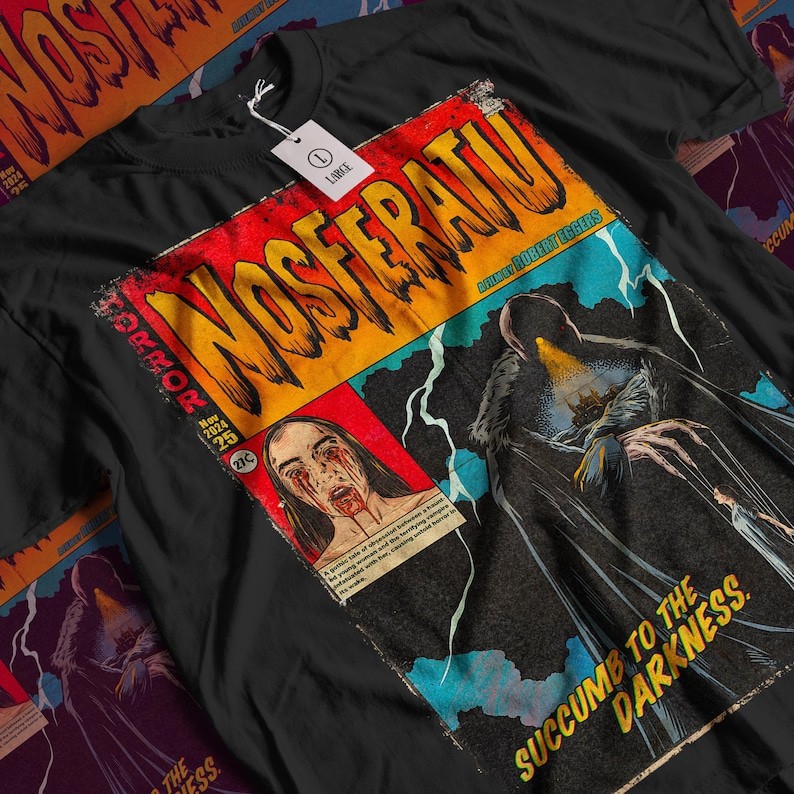 Camiseta Masculina Estampa Aesthetic Nosferatu Filme Vintage Horror T-shirt Unissex Streetwear Envio Imediato