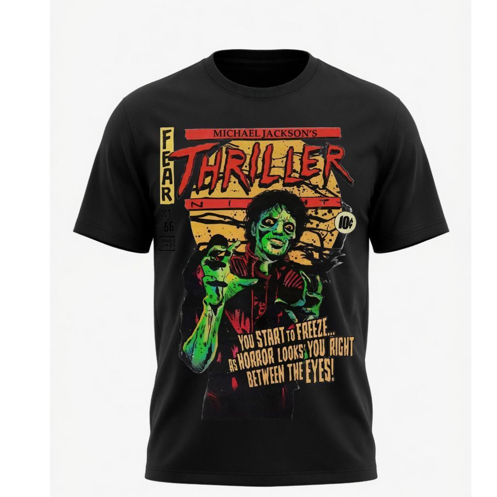 Camiseta Michael Streetwear Horror Retrô Vintage Estampa Zumbi Unissex Premium