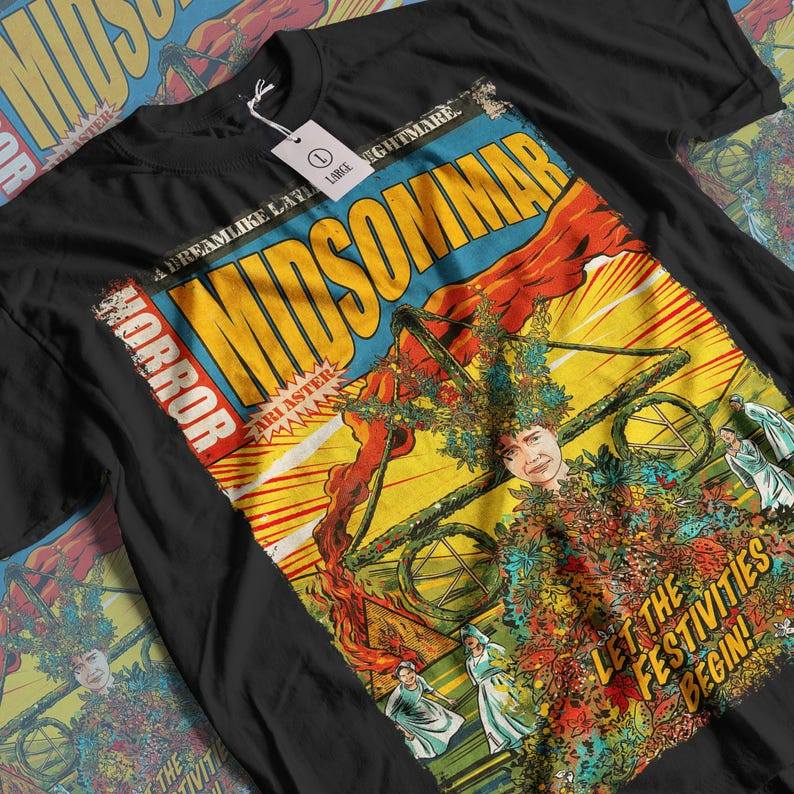 2026 Novo Camiseta Masculina Midsommar Filme T-Shirt Vintage Horror Unissex Streetwear Envio Imediato