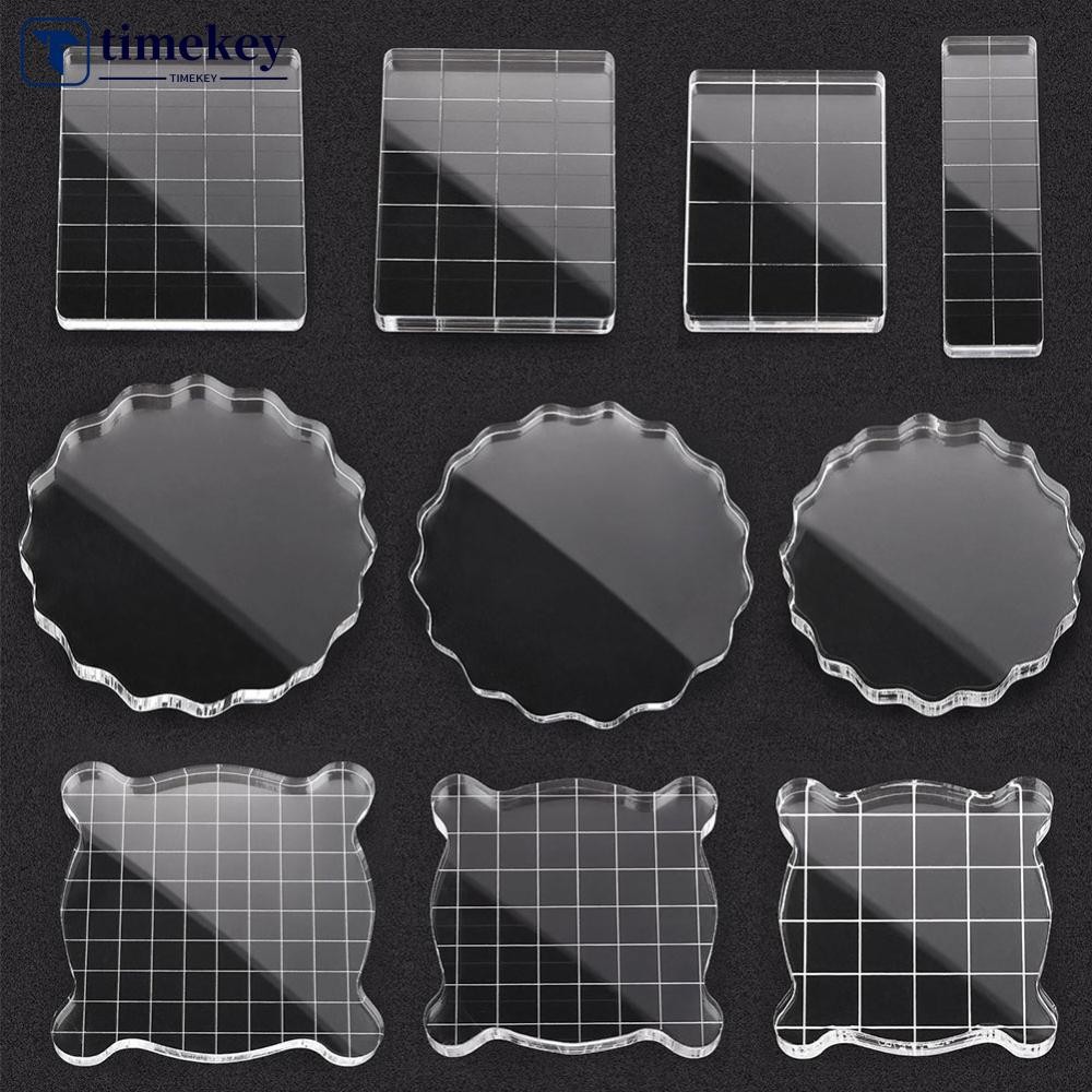 TIMEKEY Bloco Acrílico Para Carimbo Transparente , Selos De Borracha Montados , Faça Você Mesmo , Scrapbooking , Álbum D