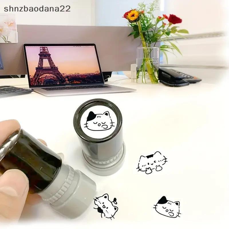 [Shnzd] Carimbo De Gatinho Fofo De Desenho Animado , Forma Adorável , Selos De Diário , Faça Você Mesmo , Scrapbooking ,