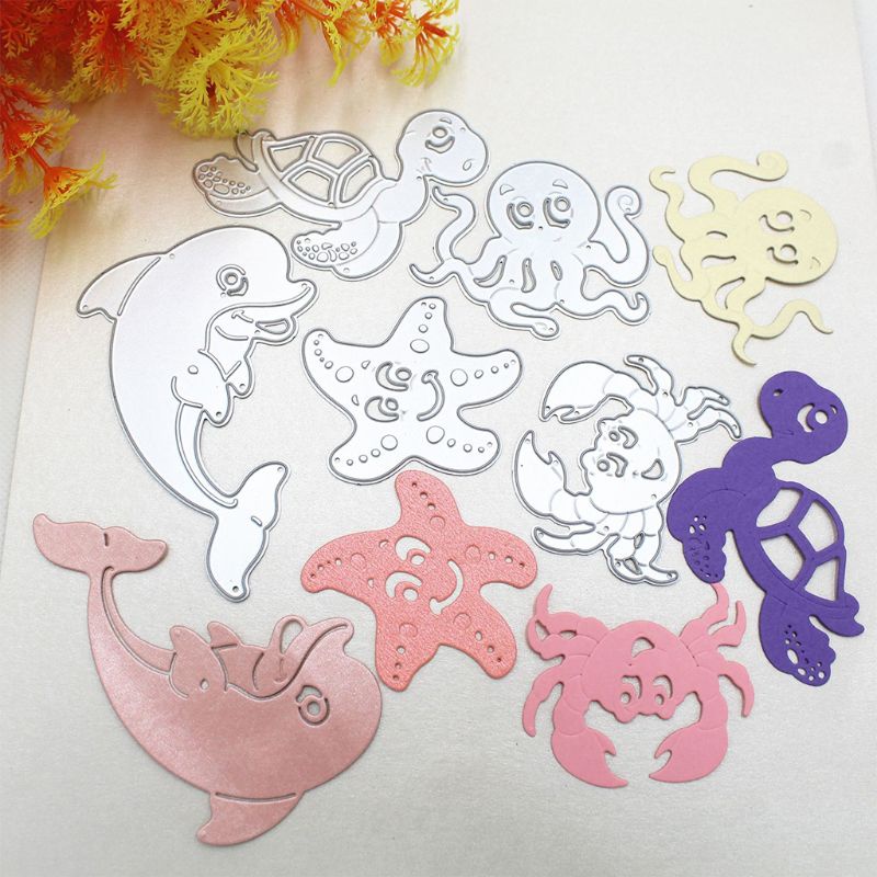 SSS 5 Pcs Artesanato Marinha Corte Morre Stencils Metal Para Scrapbooking Álbum Selos Cartão Embossing