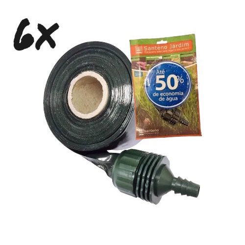 6 Kit Santeno Jardim Mangueira 15m + Conector Inicial De 1/2 Produto Melhor Qualidade