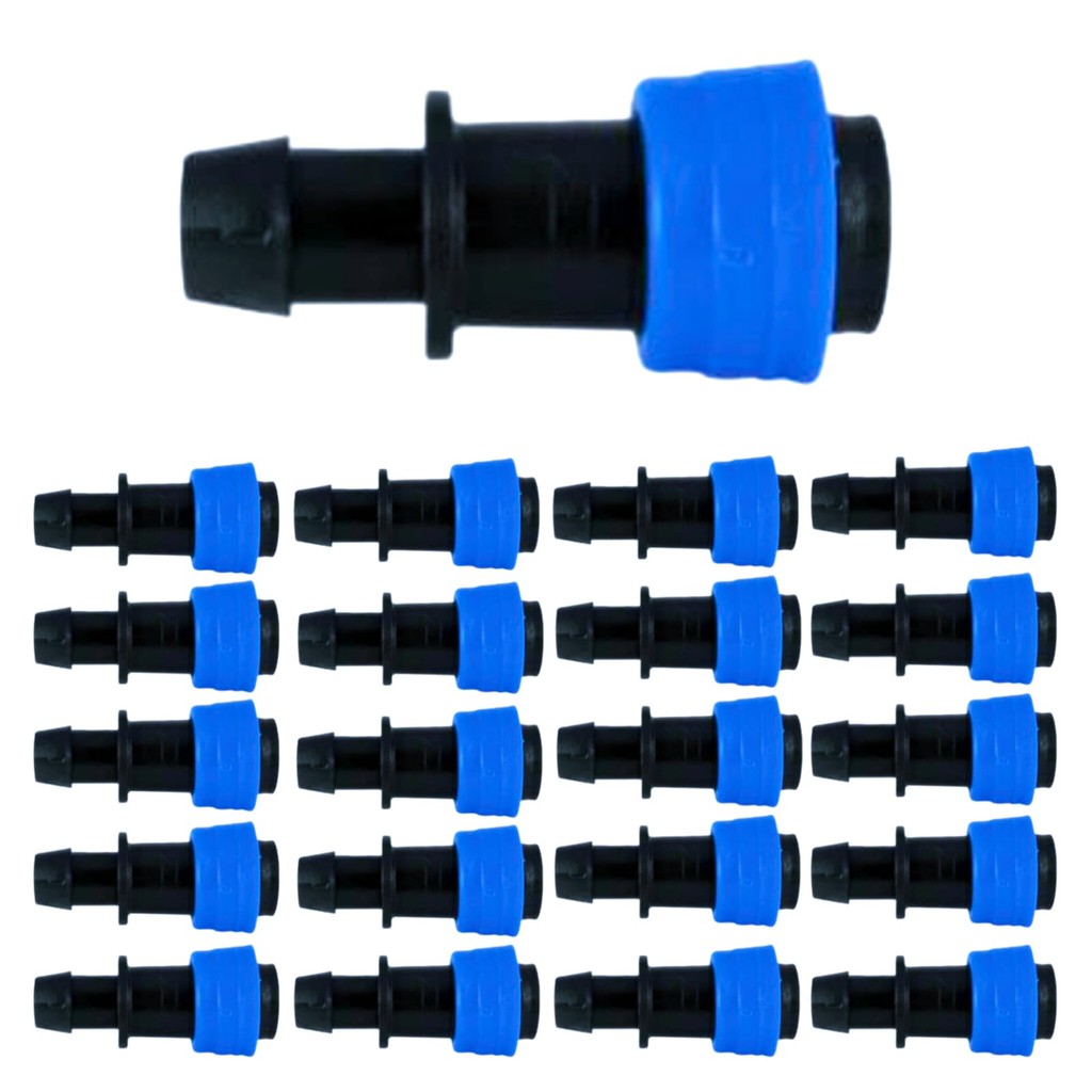 Kit 20 Un Conector Inicial Ponta Fina 16mm-P/Fita Gotejadora