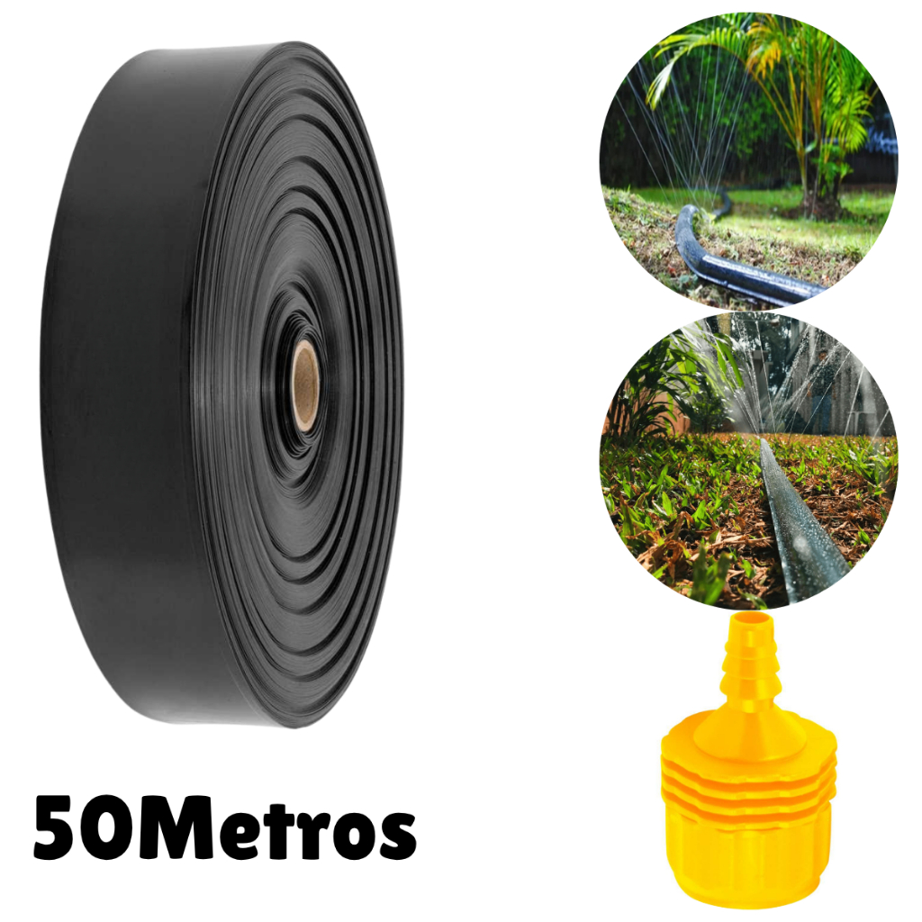 kit para jardim mangueira de irrigação 50 metros com conector inicial