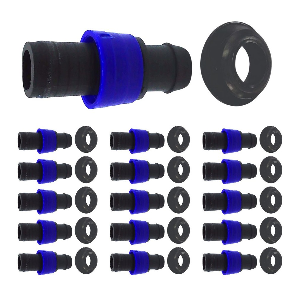 Kit 10und Conector Inicial 16mm c/ Anel + Anel de Vedação Chula Ideal p/ Sistemas Irrigação