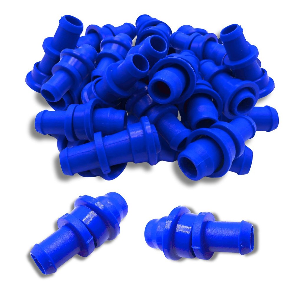 Kit 50und Conector Inicial 16mm C/ Anilha P/ Mangueira Gotejadora Vedação Segura Fácil Instalação