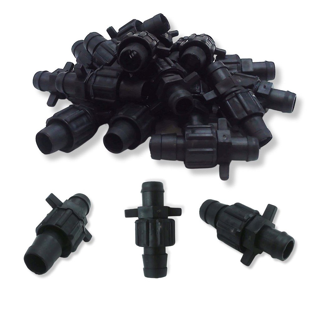 Conector 16mm Rosca para Irrigação Conexão inicial p/ Ponta Grossa Kit 50 und