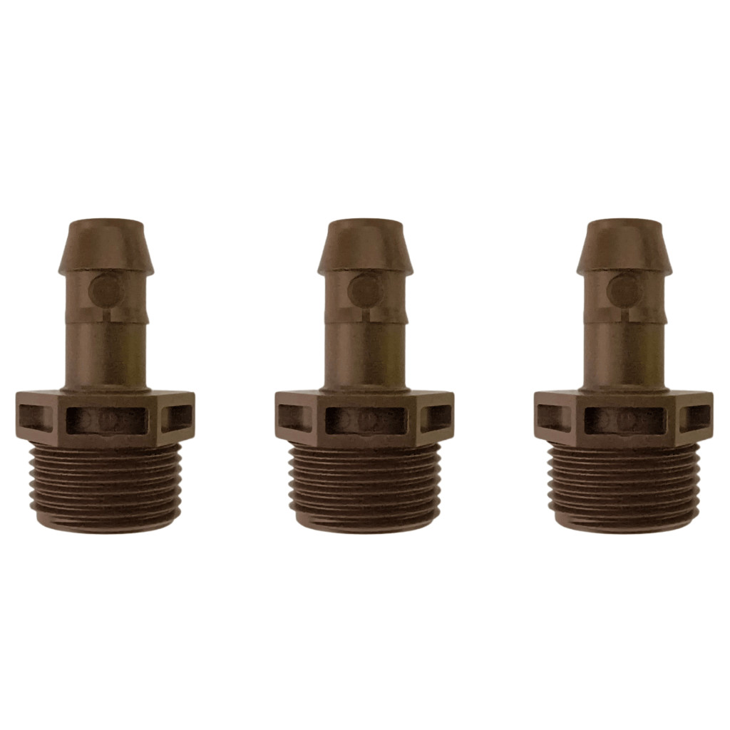 Conector Inicial de 3/4” para Tubo Gotejador de 17mm Rain Bird - Kit 03 Unidades
