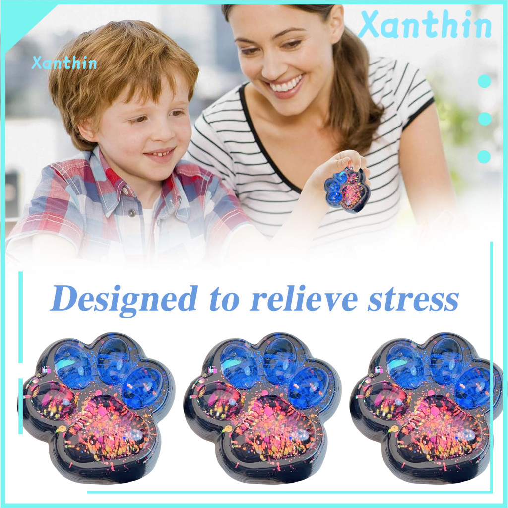 Kids Kitten Paw Toy Cat Squeeze Stress Relief Fidget Ball Soft Tpr Pinch for Teens Adults – Cute for Relaxation and An