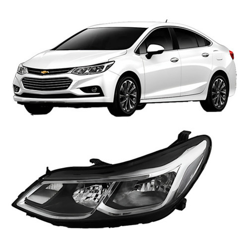 Farol Cruze Ltz 2017 A 2023 Elétrico Com Motor Led Tyc Esq