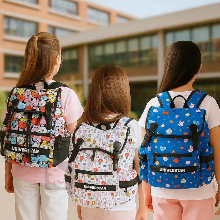 Mochila Ursinho Feminina Costas Bolsa Viagem Faculdade Escola Trabalho Porta Roupas Maquiagem