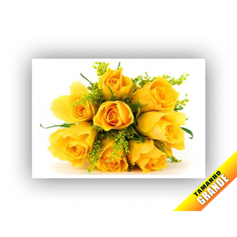 Papel Arroz Flores Amarelas Rosas para Bolo Grande 30x40cm de 7kg