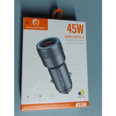 Carregador Veicular Duplo 45W - H'Maston