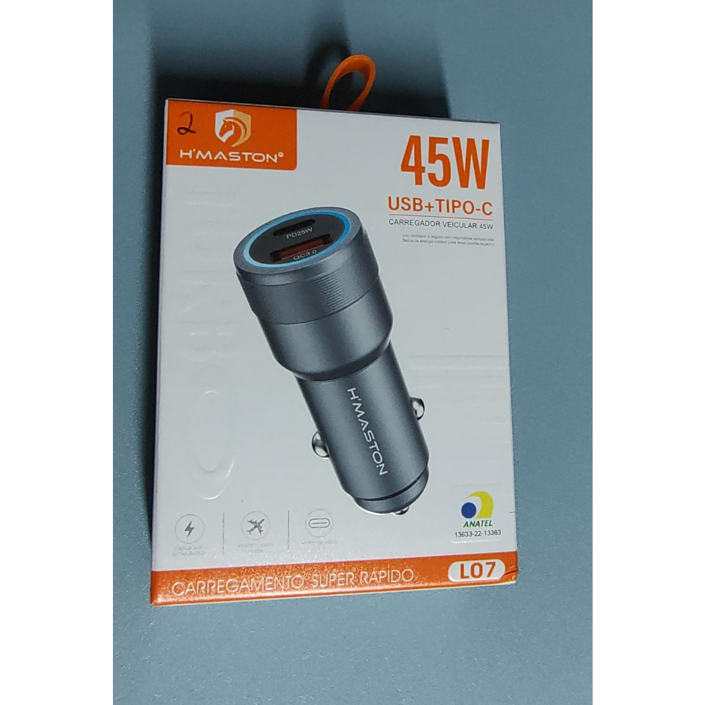 Carregador Veicular Duplo 45W - H'Maston