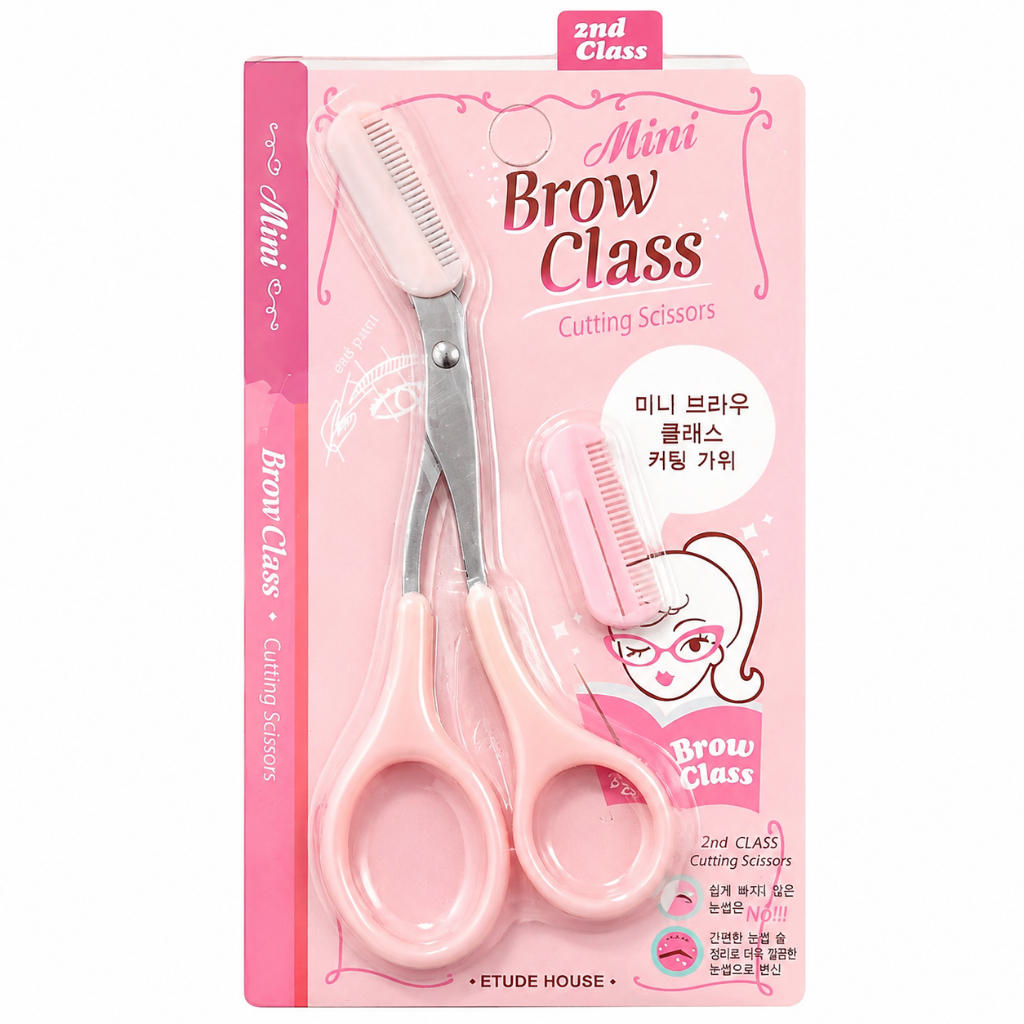 Tesoura para Sobrancelha com Pente Mini Brow Class | Corte Preciso e Modelagem Profissional