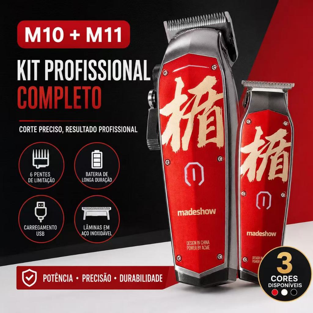 Madeshow M10 M11 Máquina De Cortar Cabelo Profissional Para Homem Aparador De Corte De 7000 RPM Cortador Acabamento