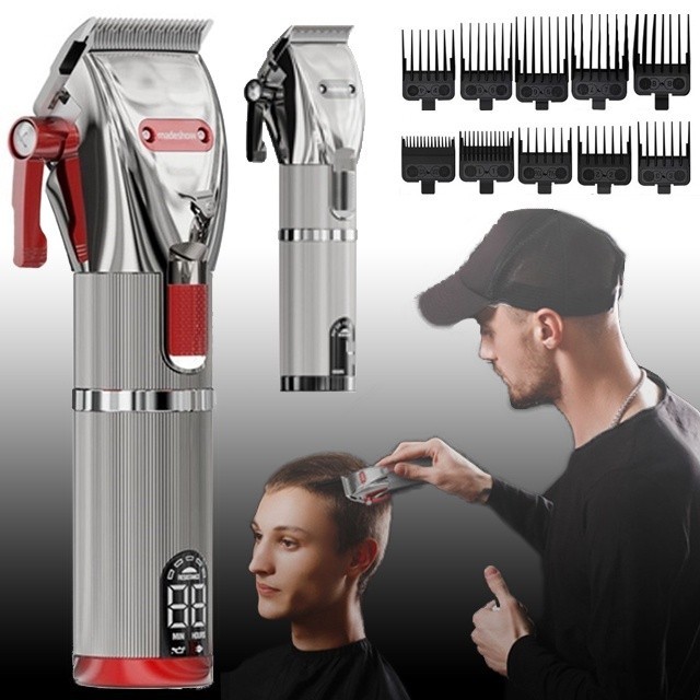 Madeshow M5 M5F M6 Cortador De Cabelo Máquina De Corte Profissional Para Homens 7000rpm 2 Engrenagens Com Acabamento